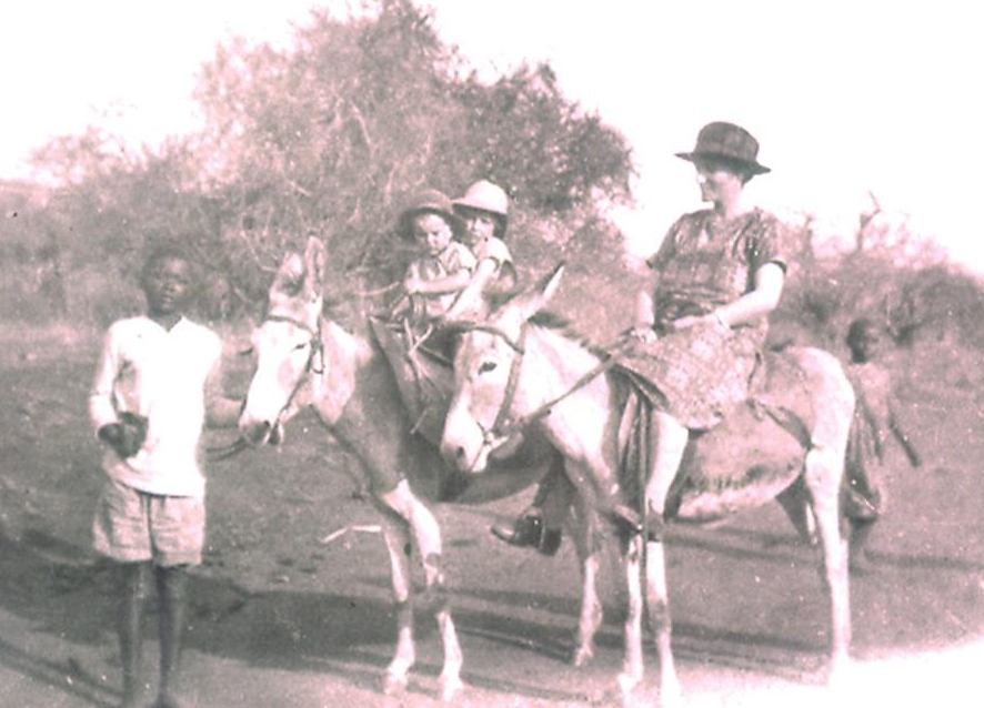 Elizabeth Flinn with Ruth and Pat, Mpwapwa